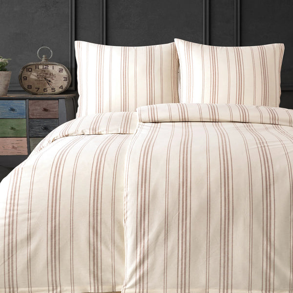 100% Baumwolle Natural Bettwäsche - Beige