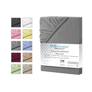 100% Baumwolle Jersey Spanbetttuch - Grey