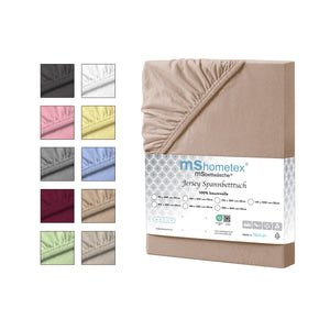 100% Baumwolle Jersey Spanbetttuch - Sand