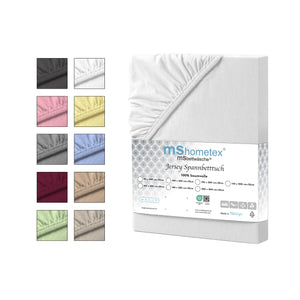 100% Baumwolle Jersey Spanbetttuch - White