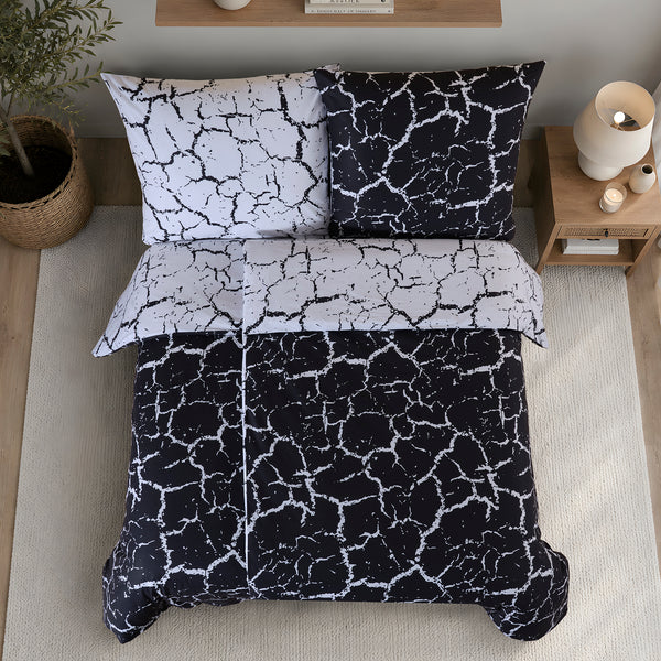 100% Baumwolle Renforcé Bettwäsche - Mercer Black