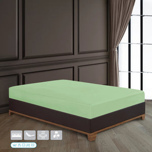 100% Baumwolle Jersey Spanbetttuch - Green