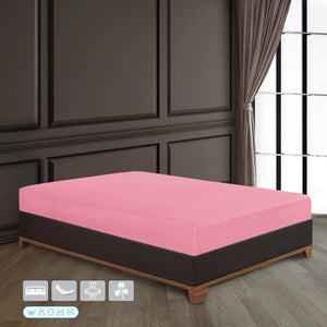 100% Baumwolle Jersey Spanbetttuch - Rose