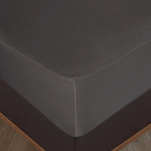 100% Baumwolle Jersey Spanbetttuch - Antrasit