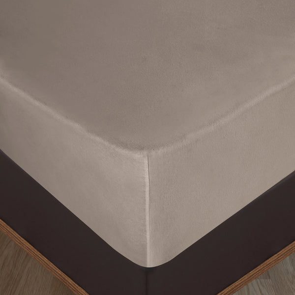 100% Baumwolle Jersey Spanbetttuch - Beige