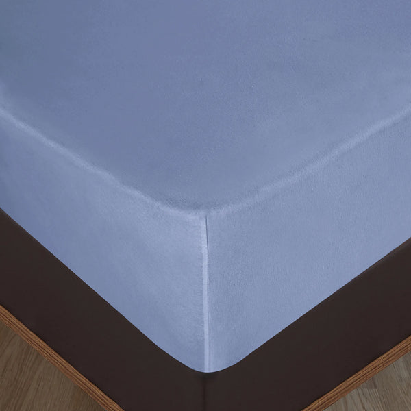 100% Baumwolle Jersey Spanbetttuch - Blue