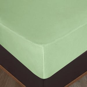 100% Baumwolle Jersey Spanbetttuch - Green