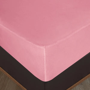 100% Baumwolle Jersey Spanbetttuch - Rose