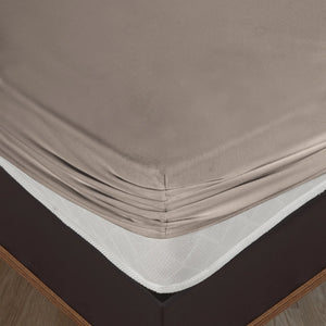 100% Baumwolle Jersey Spanbetttuch - Beige