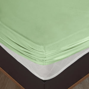 100% Baumwolle Jersey Spanbetttuch - Green