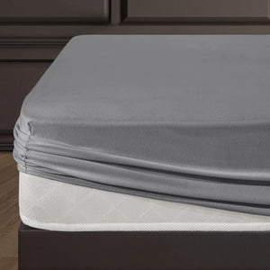 100% Baumwolle Jersey Spanbetttuch - Grey