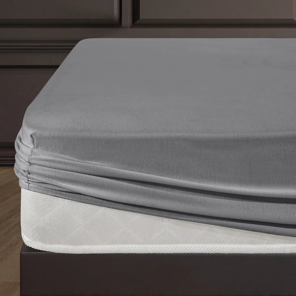 100% Baumwolle Jersey Spanbetttuch - Grey