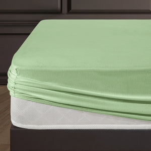 100% Baumwolle Jersey Spanbetttuch - Green