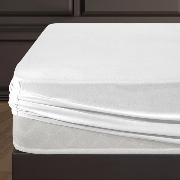 100% Baumwolle Jersey Spanbetttuch - White