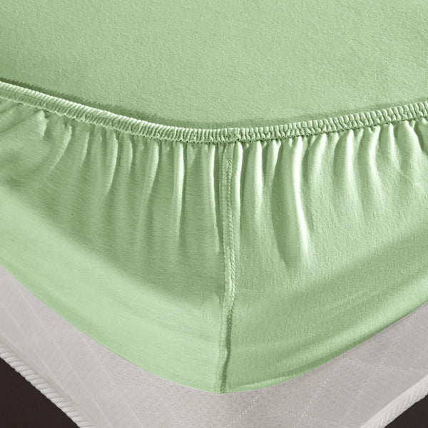 100% Baumwolle Jersey Spanbetttuch - Green