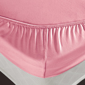100% Baumwolle Jersey Spanbetttuch - Rose