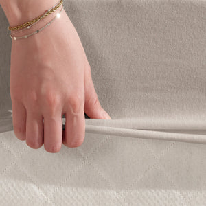 100% Baumwolle Jersey Spanbetttuch - Beige