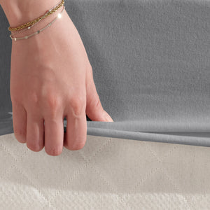 100% Baumwolle Jersey Spanbetttuch - Grey