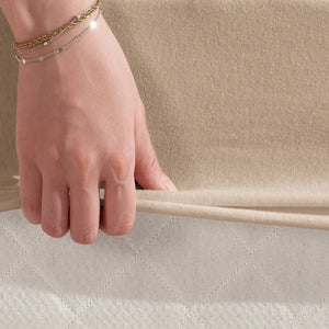 100% Baumwolle Jersey Spanbetttuch - Sand