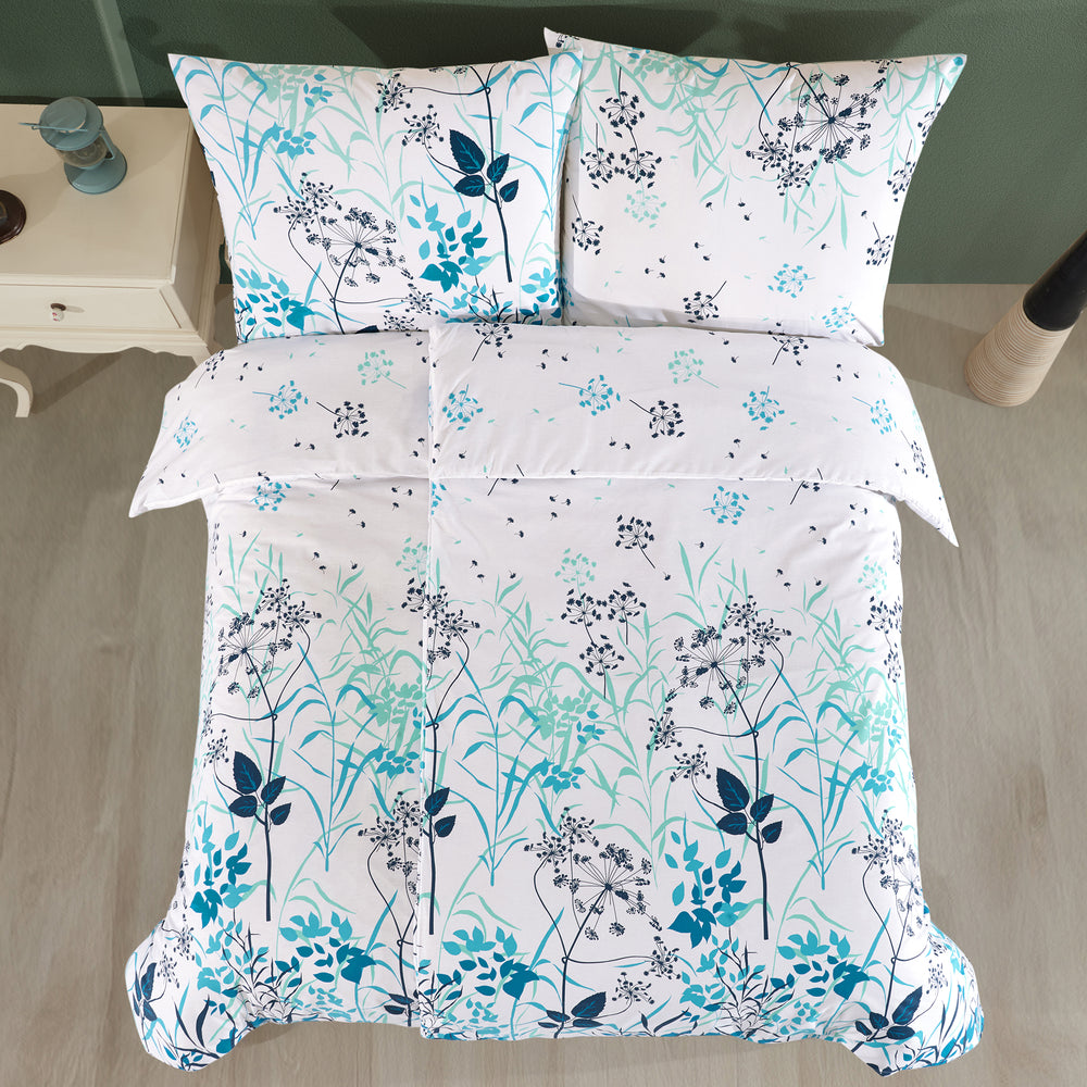 100% Baumwolle Renforcé Bettwäsche - BLUE GARDEN