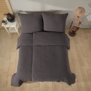100% Baumwolle Unifabre Musselin Bettwäsche - Anthrasit
