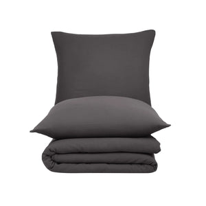 100% Baumwolle Unifabre Musselin Bettwäsche - Anthrasit