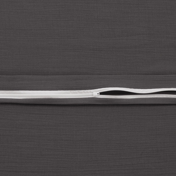 100% Baumwolle Unifabre Musselin Bettwäsche - Anthrasit