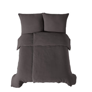 100% Baumwolle Unifabre Musselin Bettwäsche - Anthrasit