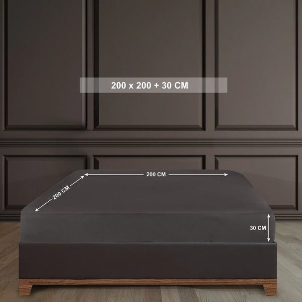 100% Baumwolle Jersey Spanbetttuch - Antrasit