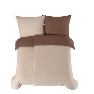 100% Baumwolle A-B Renforcé Bettwäsche - Beige