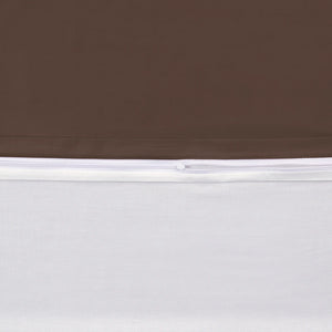 100% Baumwolle A-B Satin Bettwäsche - Braun