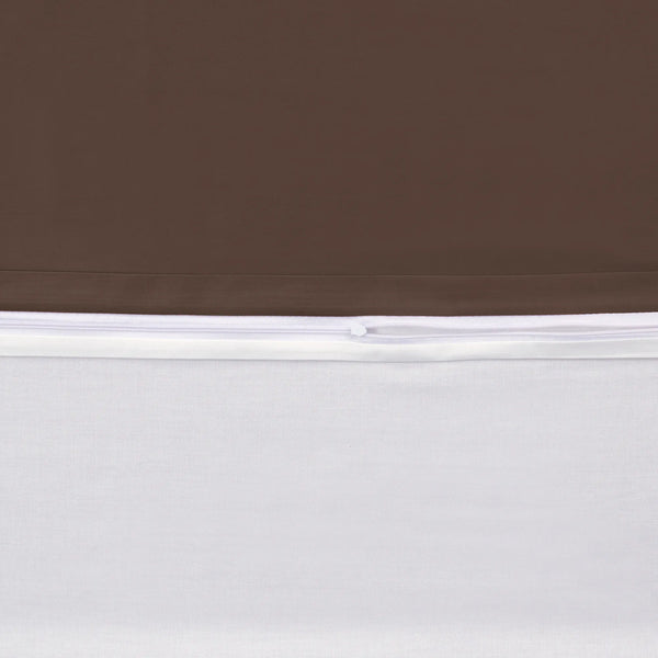 100% Baumwolle A-B Satin Bettwäsche - Braun