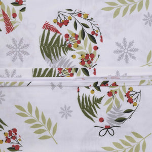 100% Baumwolle Biber Bettwäsche - Christmas Green