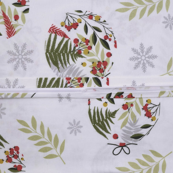 100% Baumwolle Biber Bettwäsche - Christmas Green