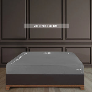 100% Baumwolle Jersey Spanbetttuch - Grey