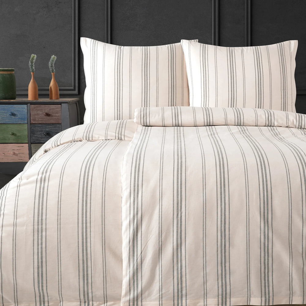 100% Baumwolle Natural Bettwäsche - Green