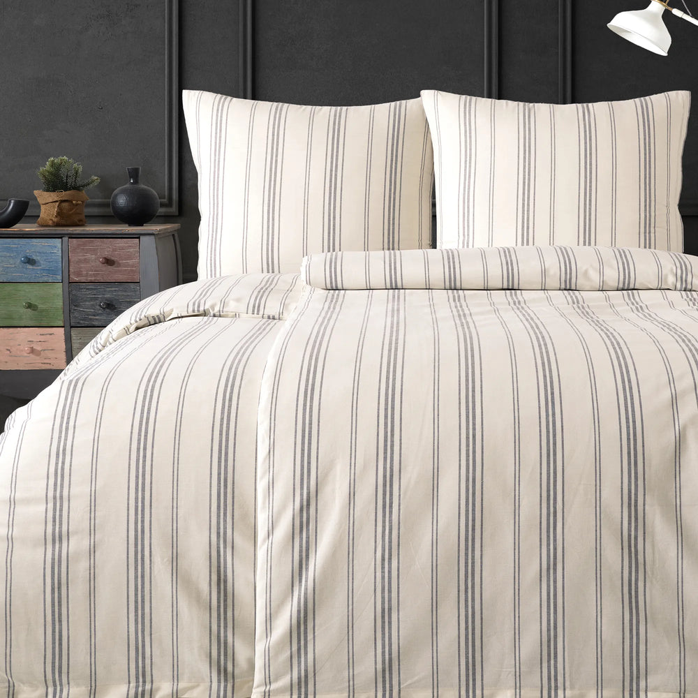 100% Baumwolle Natural Bettwäsche - Anthrasit