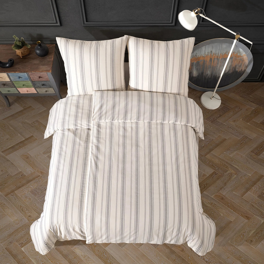 100% Baumwolle Natural Bettwäsche - Anthrasit