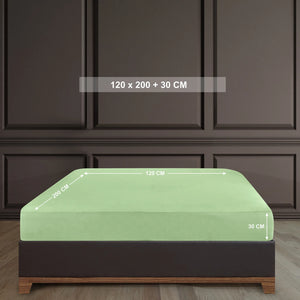 100% Baumwolle Jersey Spanbetttuch - Green