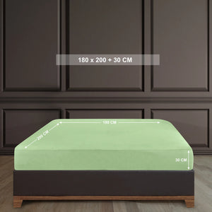 100% Baumwolle Jersey Spanbetttuch - Green