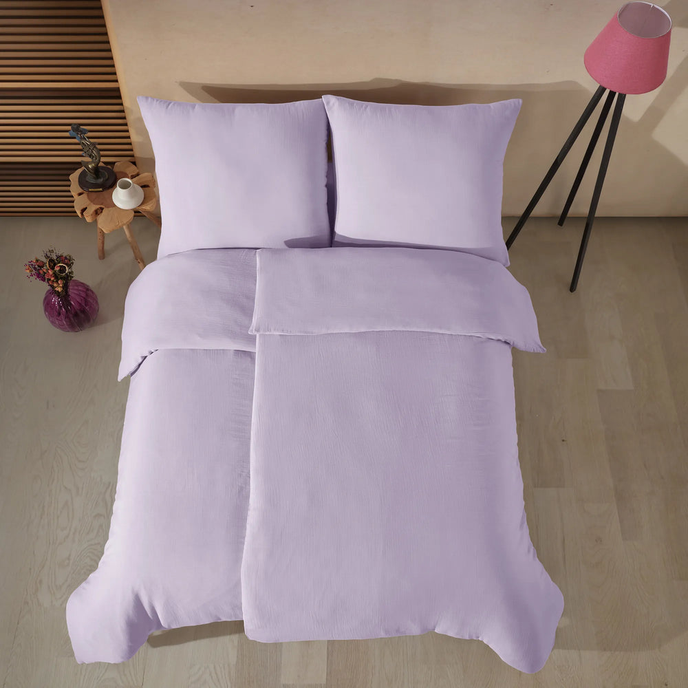 100% Baumwolle Unifabre Musselin Bettwäsche - Lila