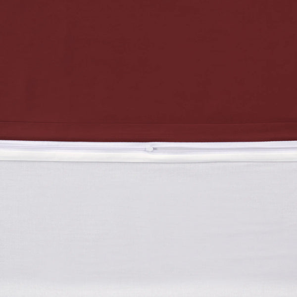 100% Baumwolle A-B Satin Bettwäsche - Burgunderrot