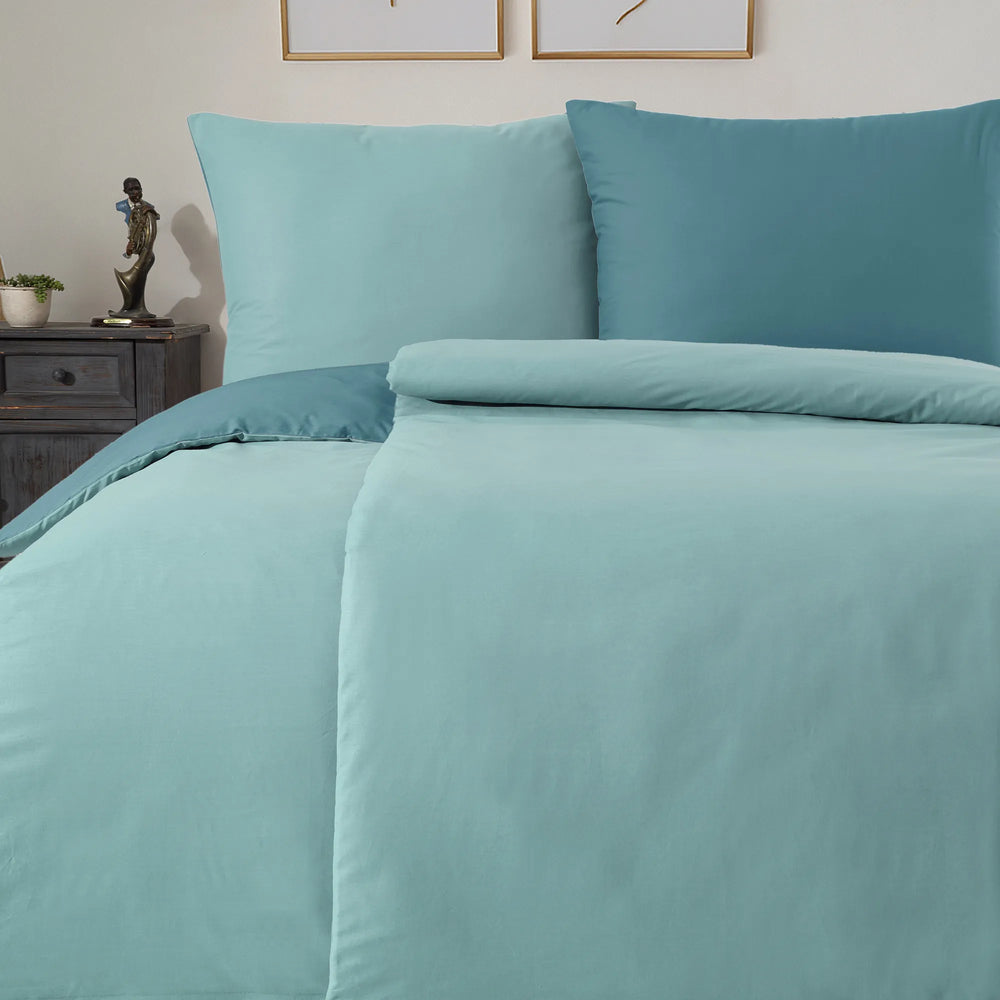 100% Baumwolle A-B Renforcé Bettwäsche - Mint