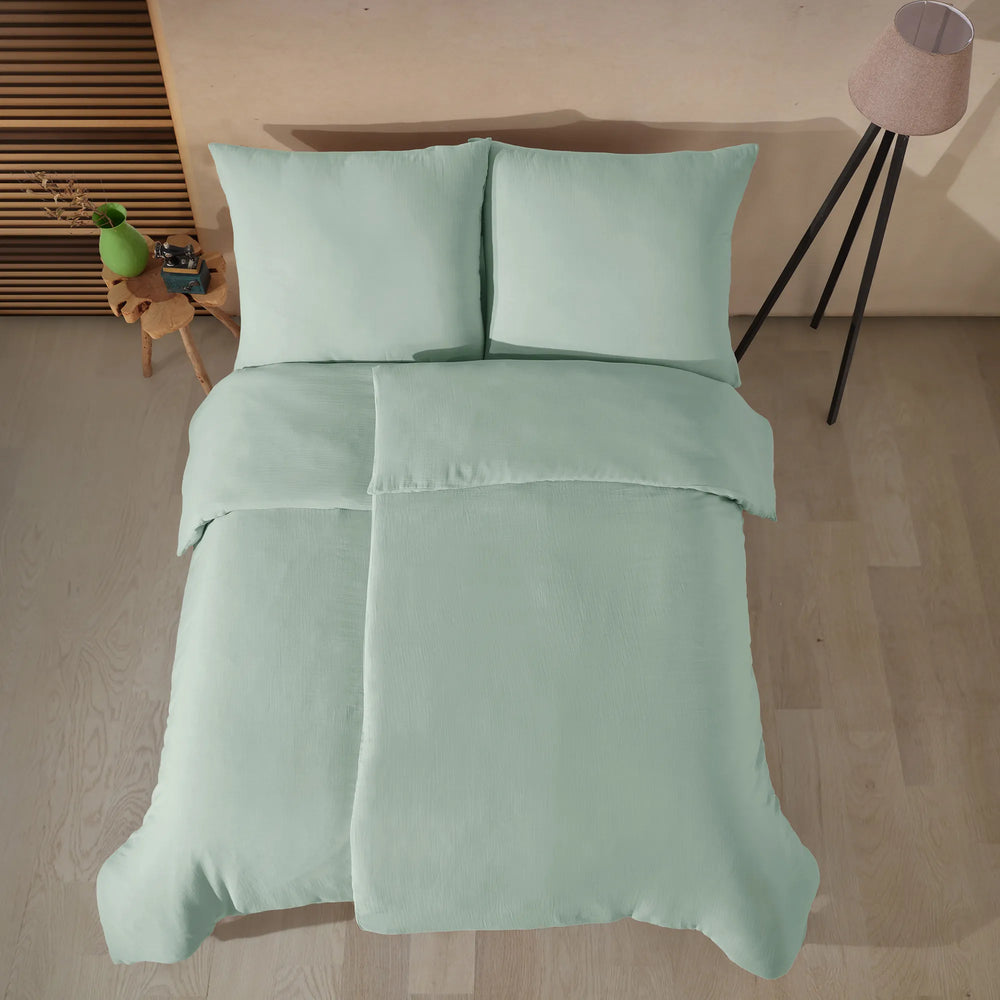 100% Baumwolle Unifabre Musselin Bettwäsche - Mint