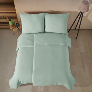 100% Baumwolle Unifabre Musselin Bettwäsche - Mint