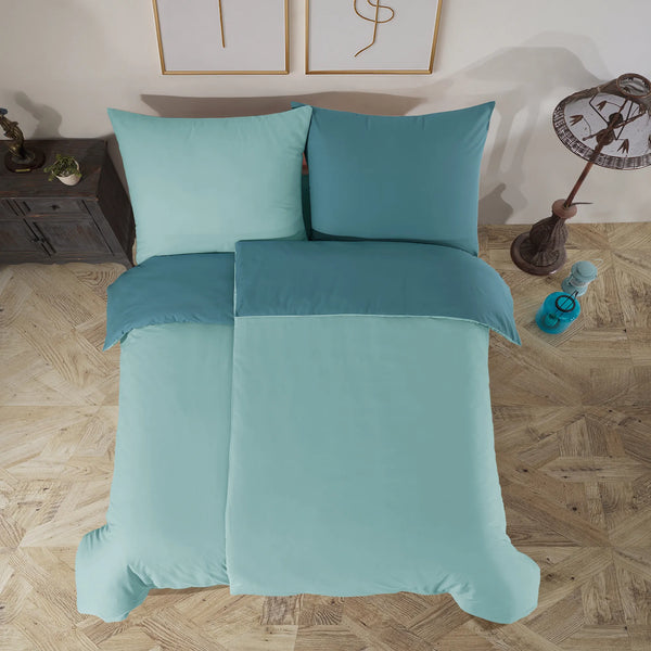 100% Baumwolle A-B Renforcé Bettwäsche - Mint