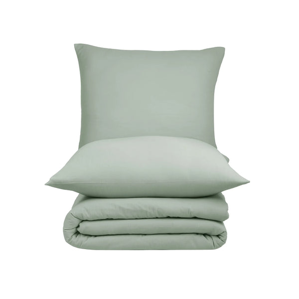 100% Baumwolle Unifabre Musselin Bettwäsche - Mint