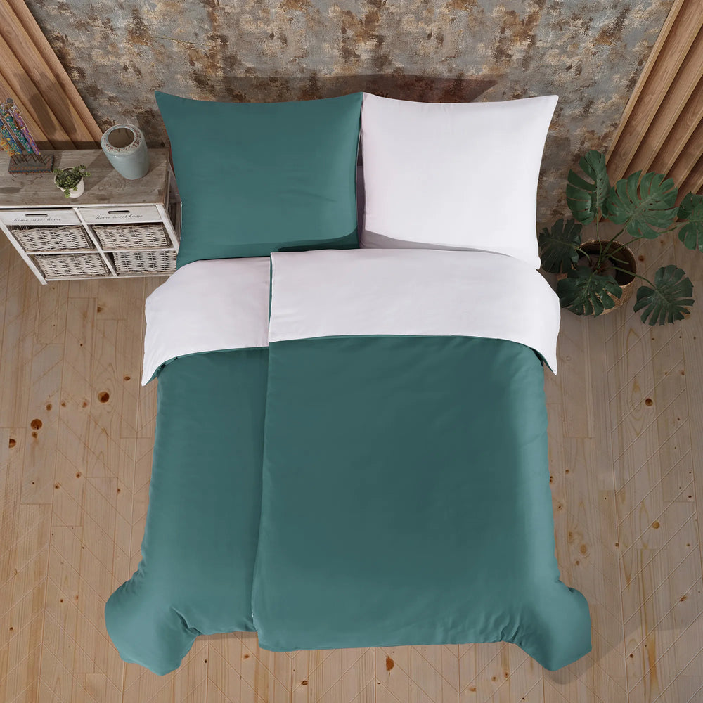 100% Baumwolle A-B Satin Bettwäsche - Ocean