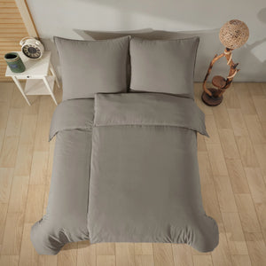 100% Baumwolle Gewaschene Bettwäsche - Olive