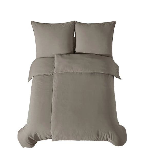 100% Baumwolle Gewaschene Bettwäsche - Olive